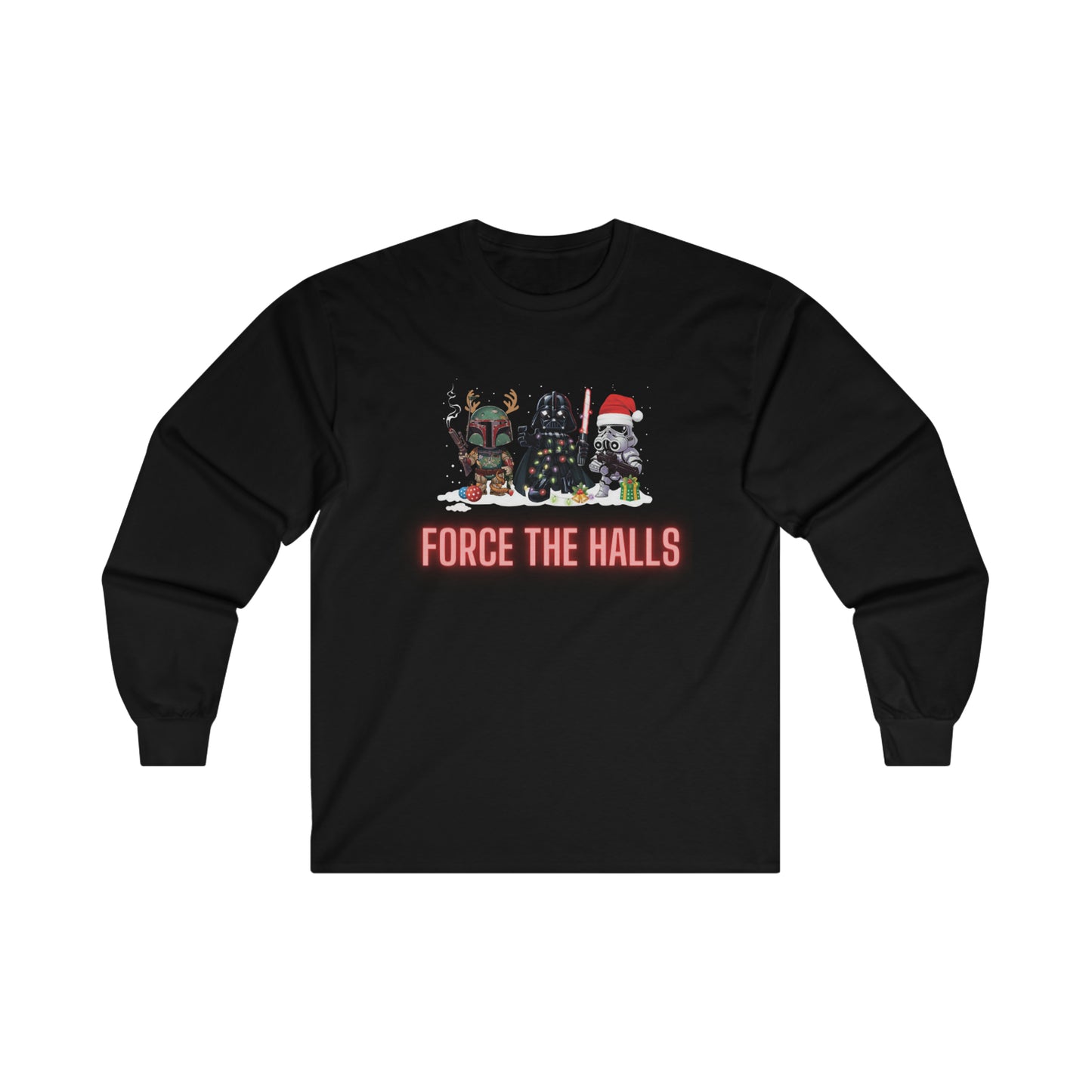 OMNI™ Star Wars Trio (Darth Vader, Boba Fett and Stormtrooper) Christmas Themed Unisex Ultra Cotton Long Sleeve T-Shirt