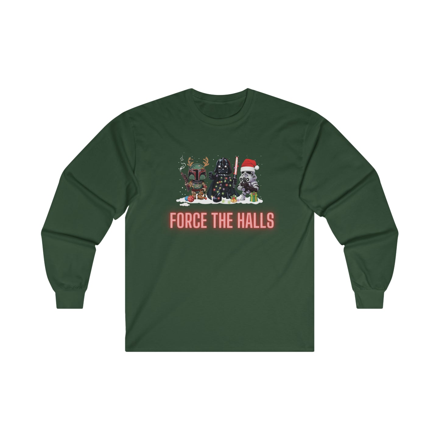 OMNI™ Star Wars Trio (Darth Vader, Boba Fett and Stormtrooper) Christmas Themed Unisex Ultra Cotton Long Sleeve T-Shirt