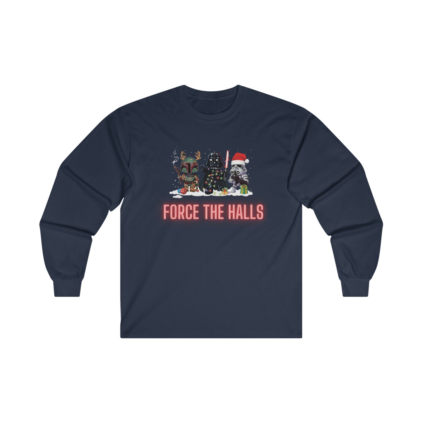 OMNI™ Star Wars Trio (Darth Vader, Boba Fett and Stormtrooper) Christmas Themed Unisex Ultra Cotton Long Sleeve T-Shirt