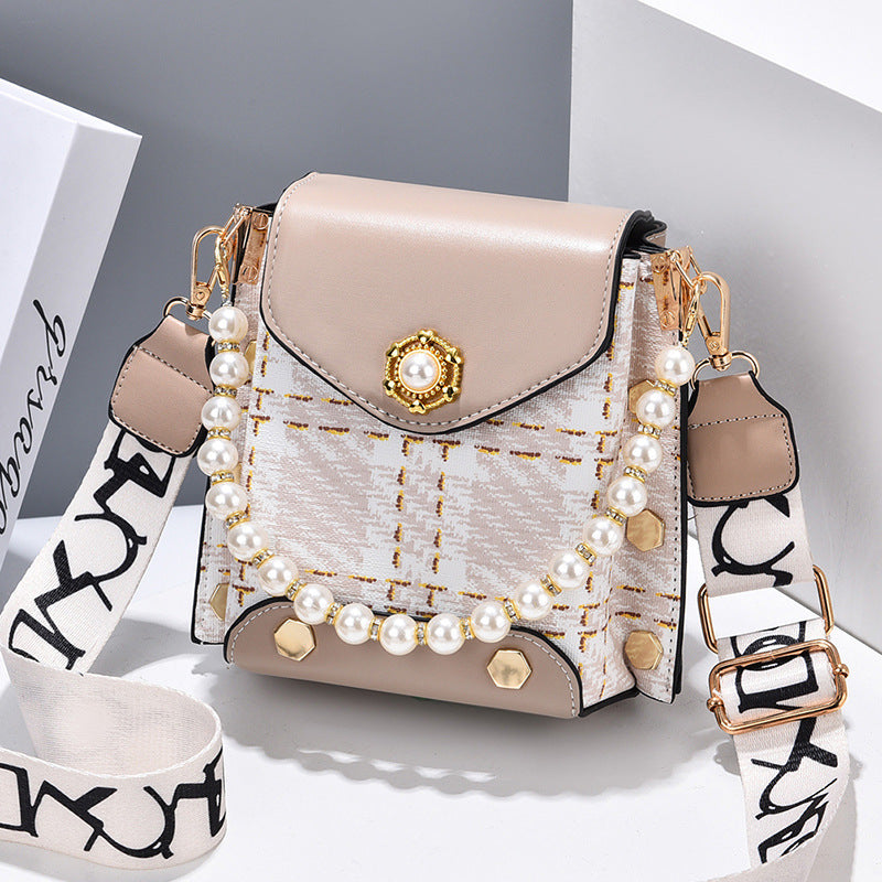 OMNI™ Women's Cross-body Pearl Chain Handbag