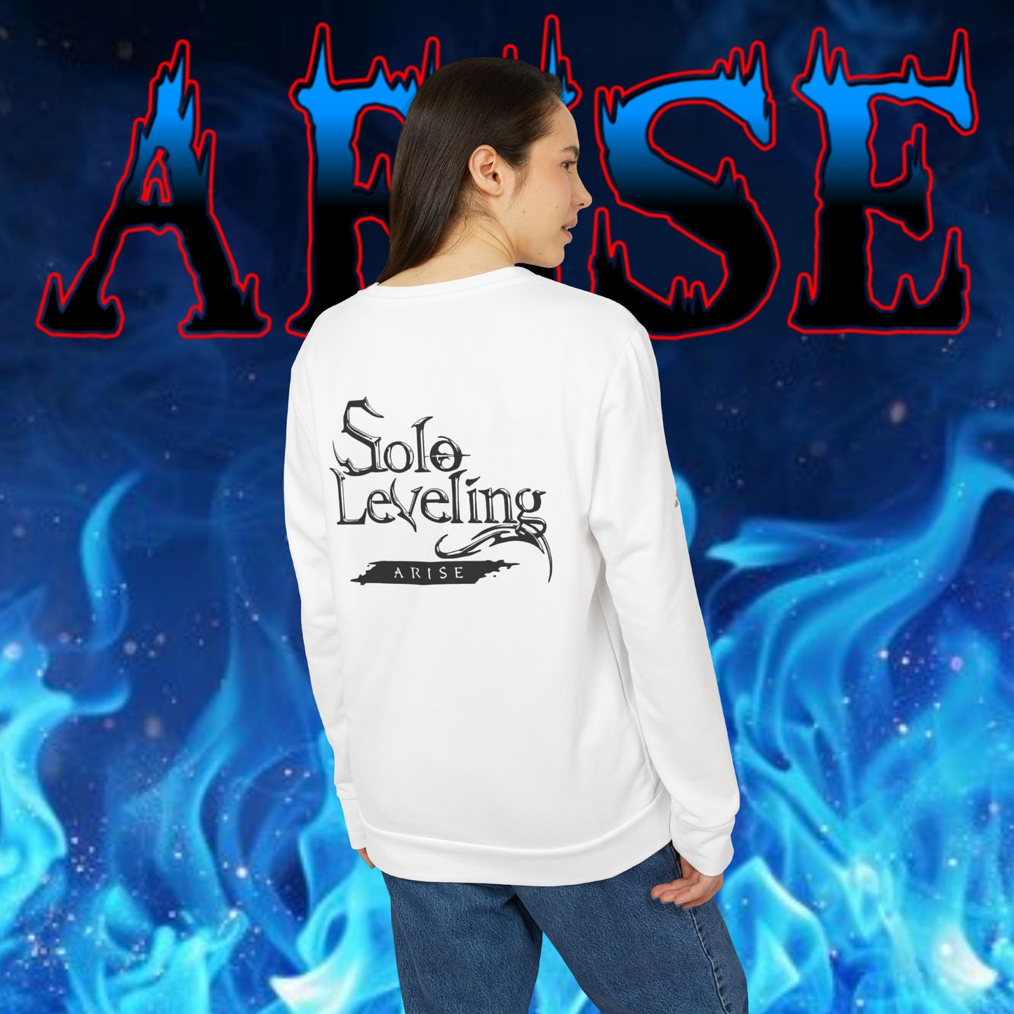 OMNI™ Solo Leveling Marshal Igris Adidas Unisex Fleece Crewneck Sweatshirt