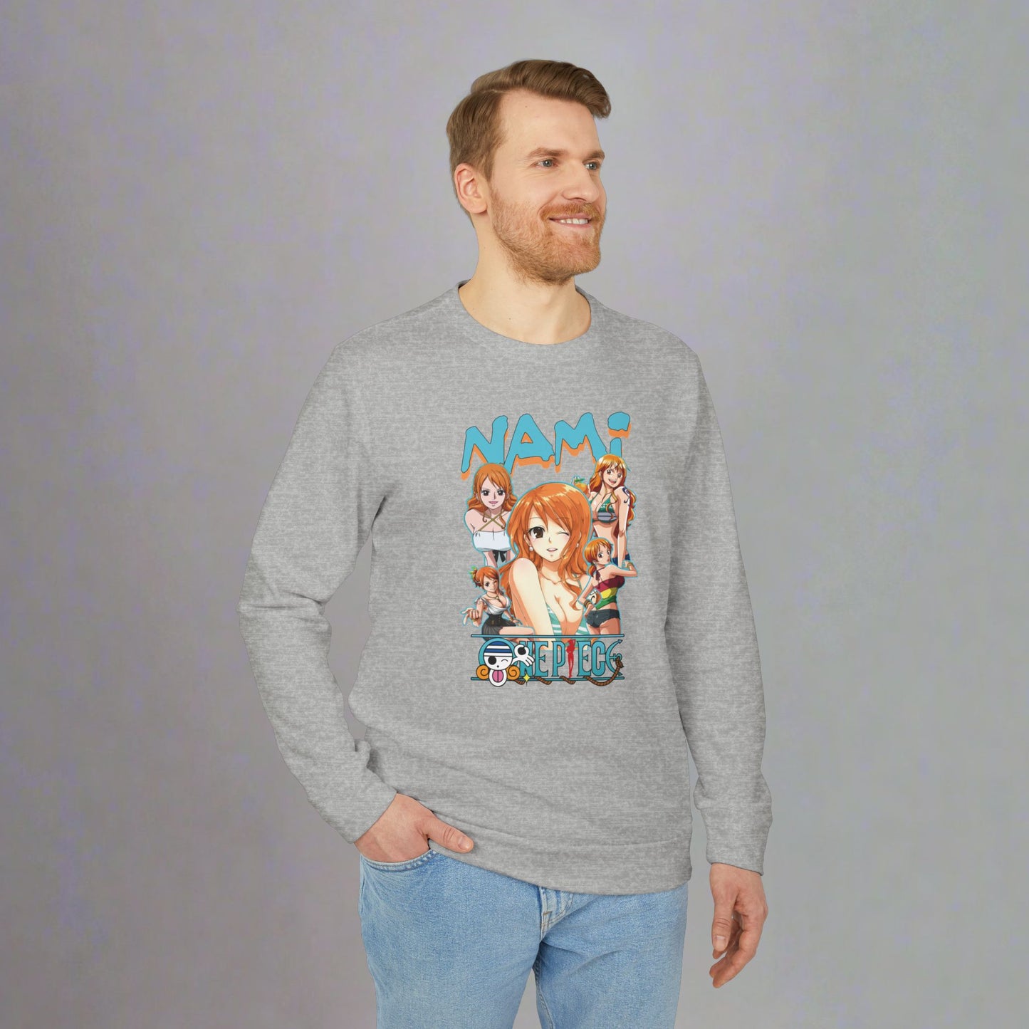 OMNI™ One Piece Cat Burglar Nami Adidas Unisex Fleece Crewneck Sweatshirt