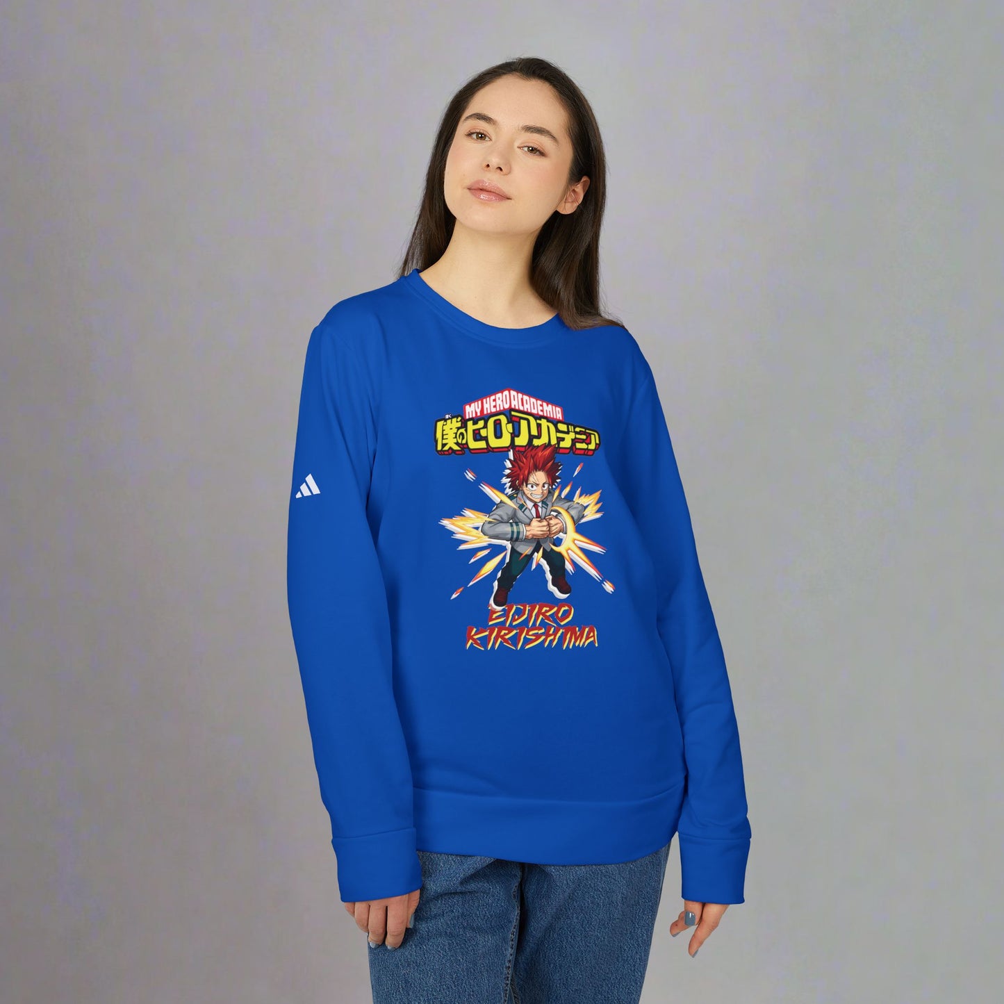 OMNI™ My Hero Academia Eijiro Kirishima Adidas Unisex Fleece Crewneck Sweatshirt