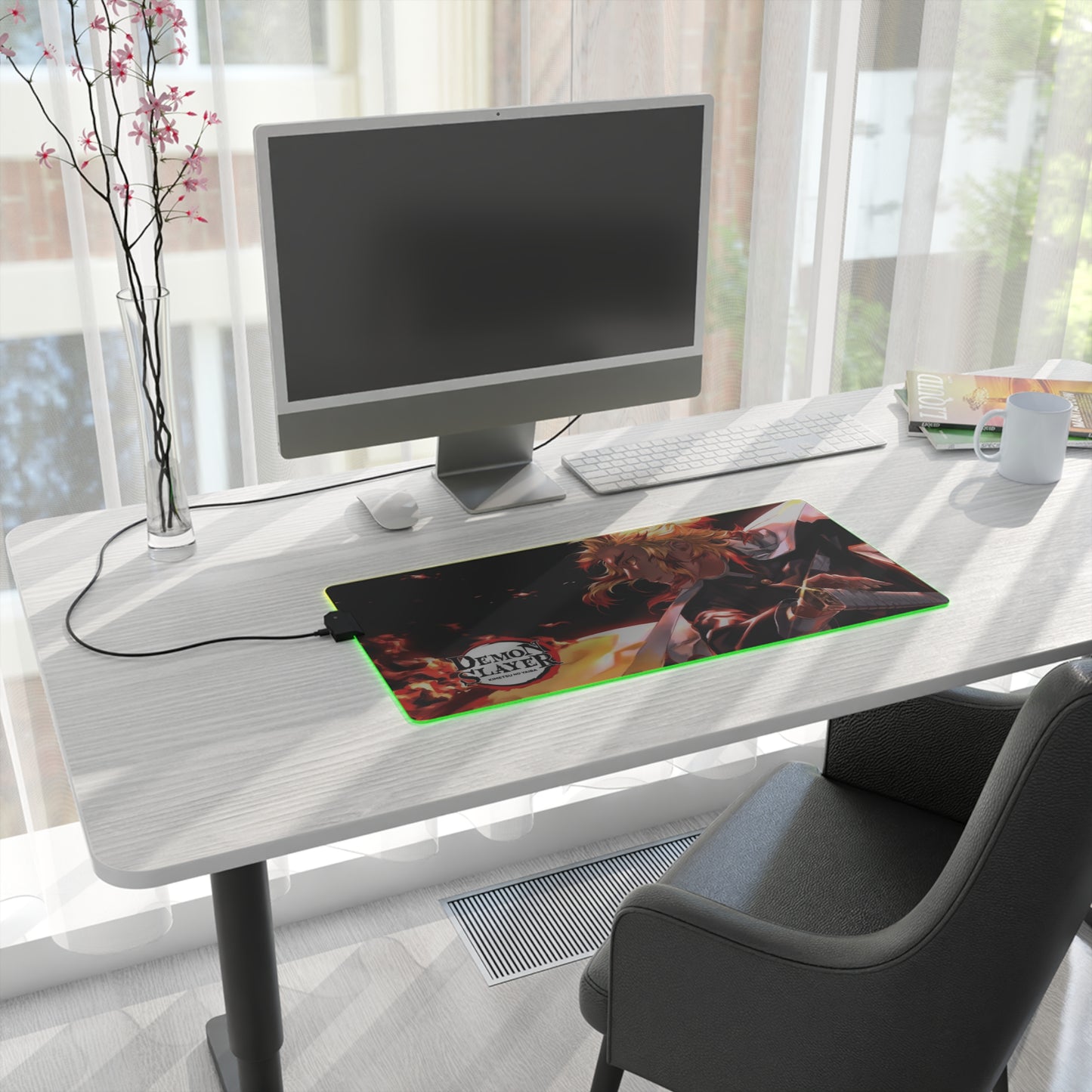 OMNI™ Rengoku's Unbreakable Will LED Gaming Mouse Pad