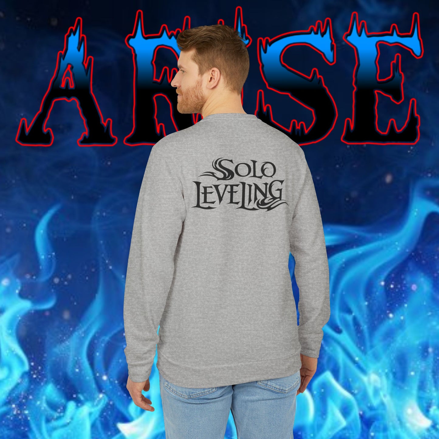 OMNI™ Solo Leveling Dual Dagger Adidas Unisex Fleece Crewneck Sweatshirt