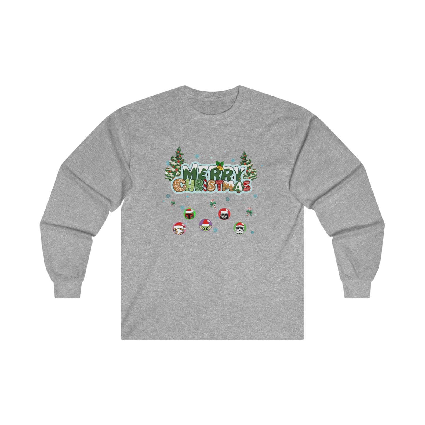 OMNI™ Star Wars Merry Christmas Unisex Ultra Cotton Long Sleeve T-Shirt
