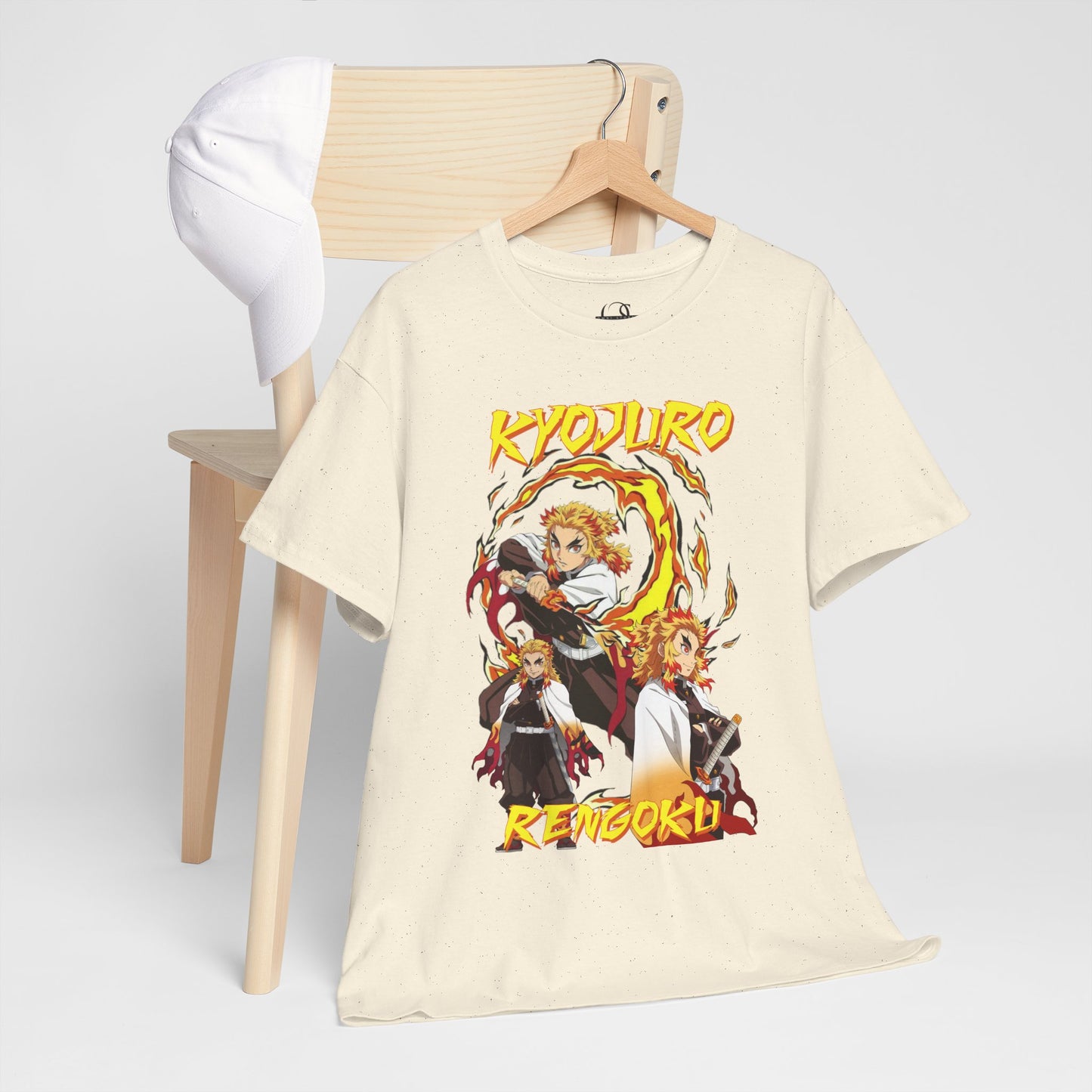 OMNI™ Demon Slayer Flame Hashira Kyojuro Rengoku Unisex Heavy Cotton T-Shirt