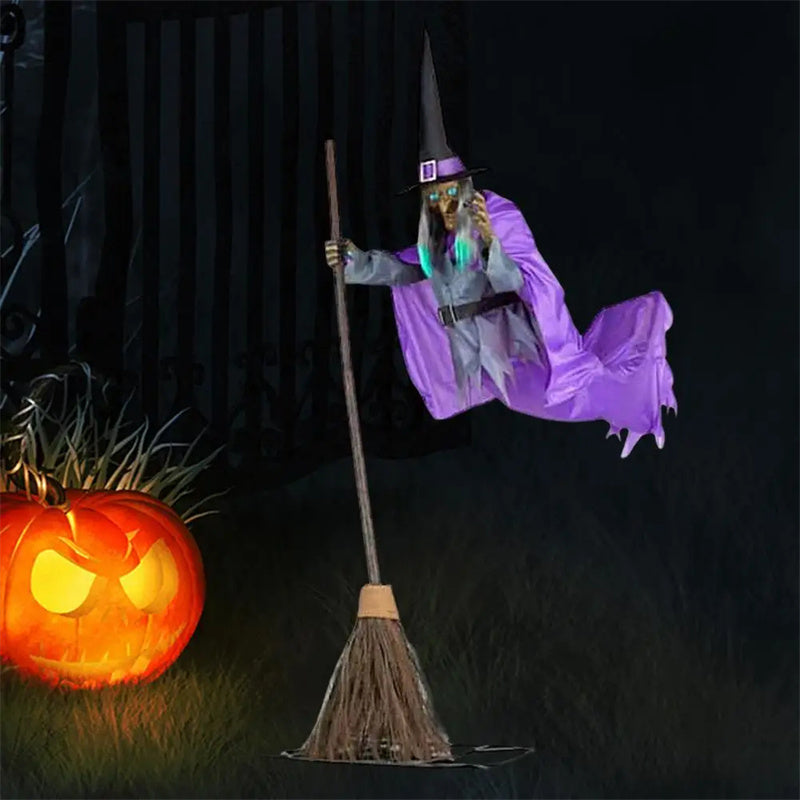 OMNI™ 6 ft Halloween Flying Witch Animatronic