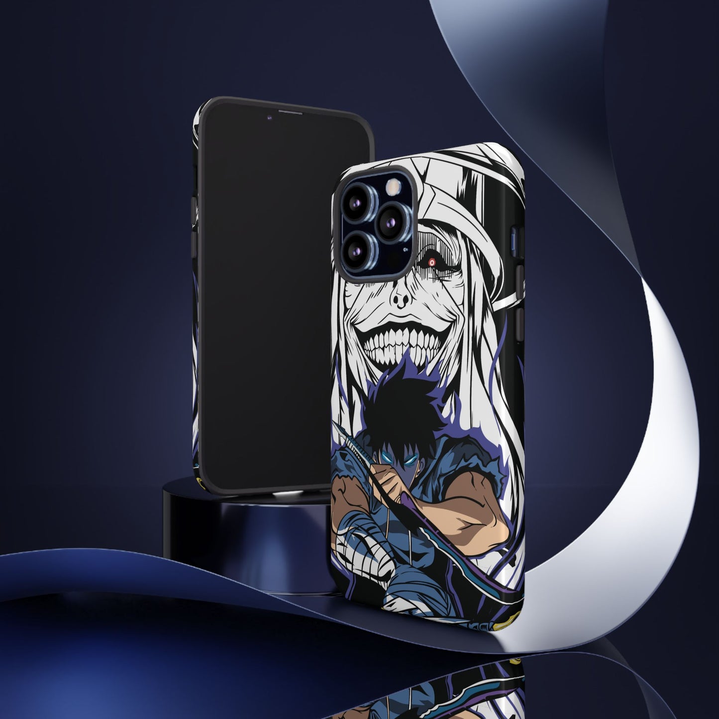 OMNI™ Solo Leveling Sung Jinwoo Vs Statue Of God II Double Layered Phone Case