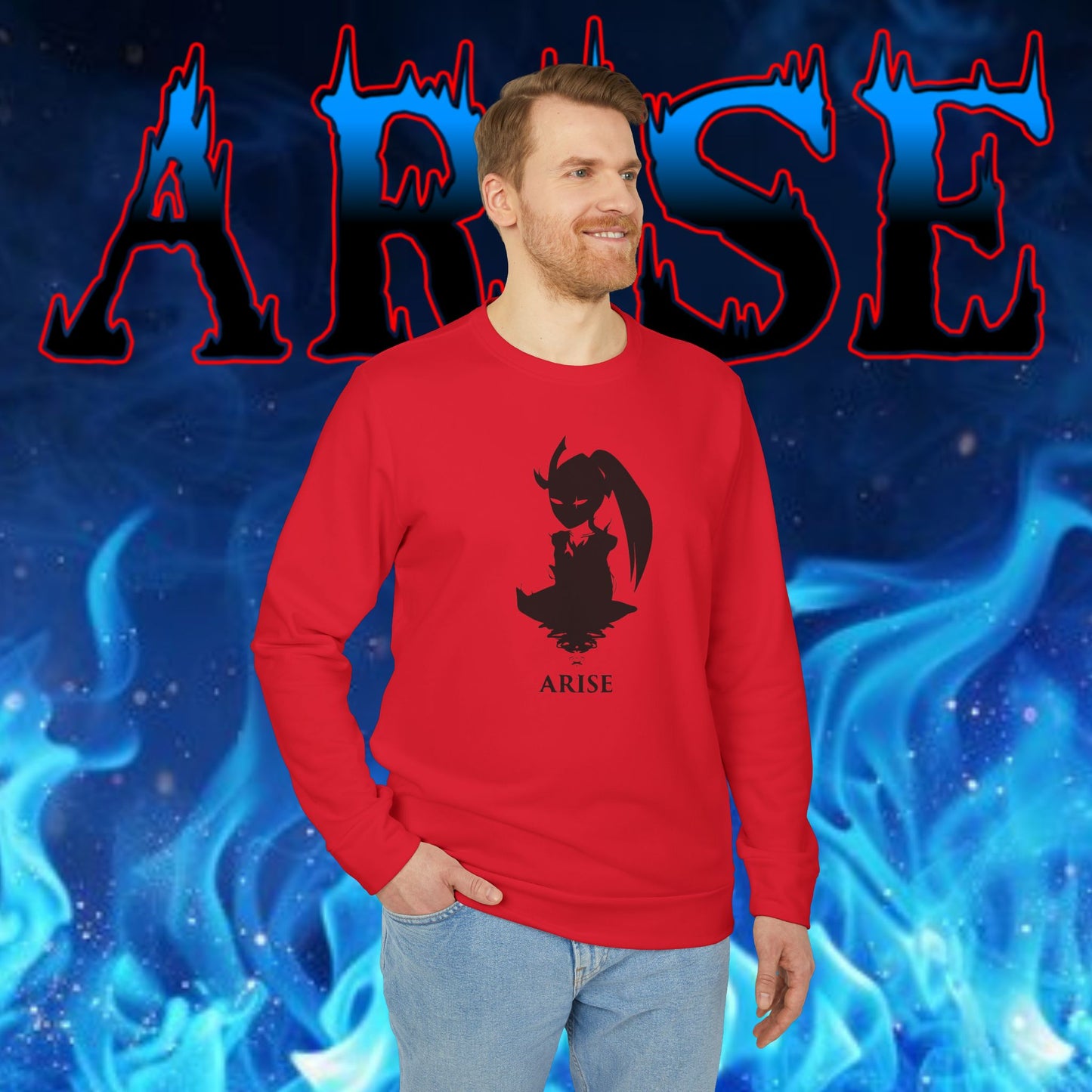 OMNI™ Solo Leveling Marshal Igris Adidas Unisex Fleece Crewneck Sweatshirt
