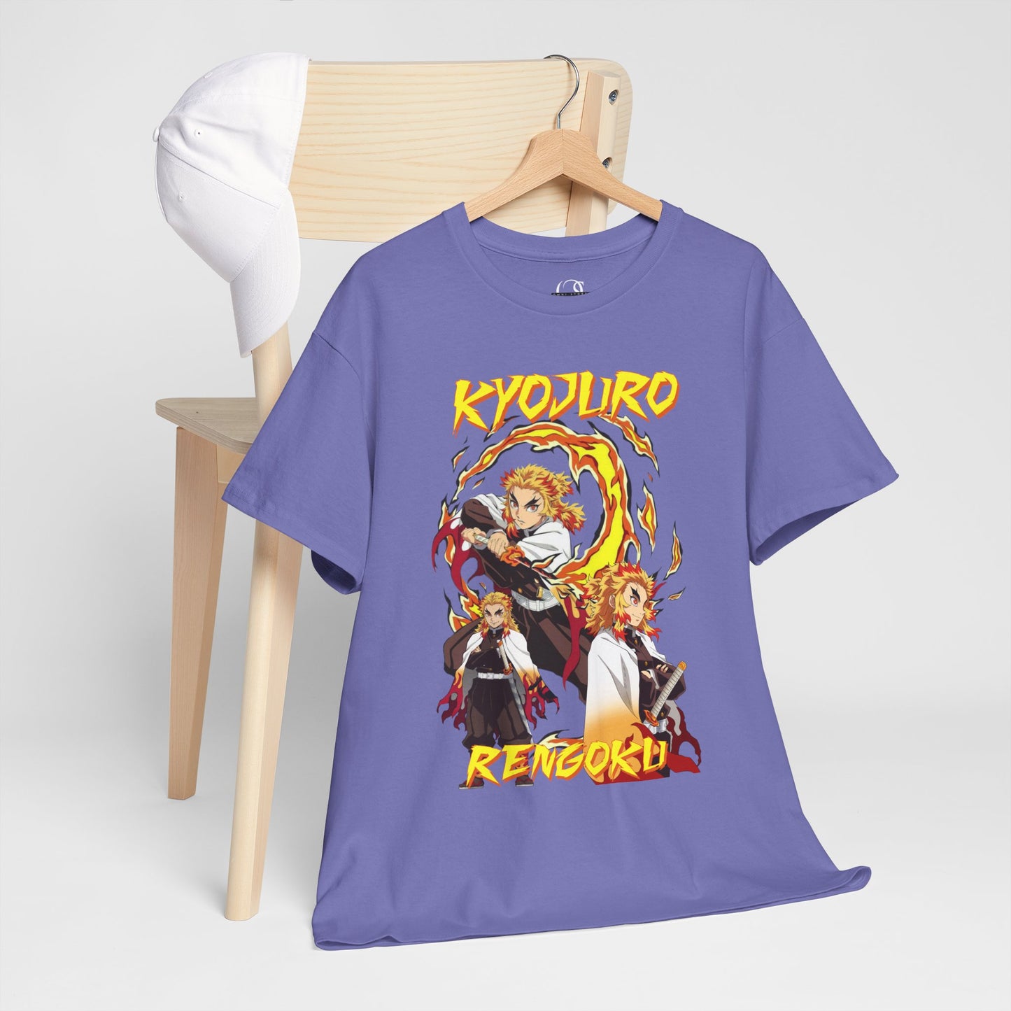 OMNI™ Demon Slayer Flame Hashira Kyojuro Rengoku Unisex Heavy Cotton T-Shirt