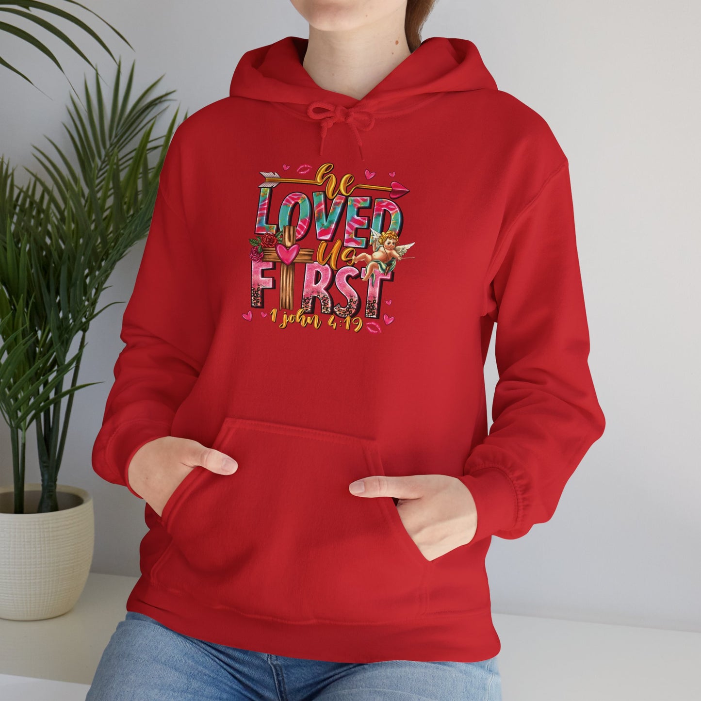 OMNI™ He Loved Us First Unisex Heavy Blend Hoodie