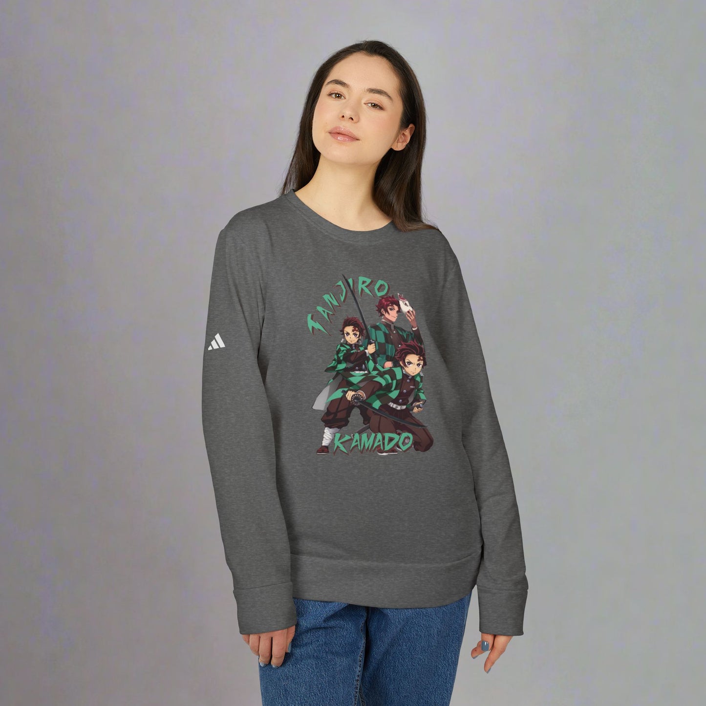 OMNI™ Demon Slayer Tanjiro Kamado Adidas Unisex Fleece Crewneck Sweatshirt