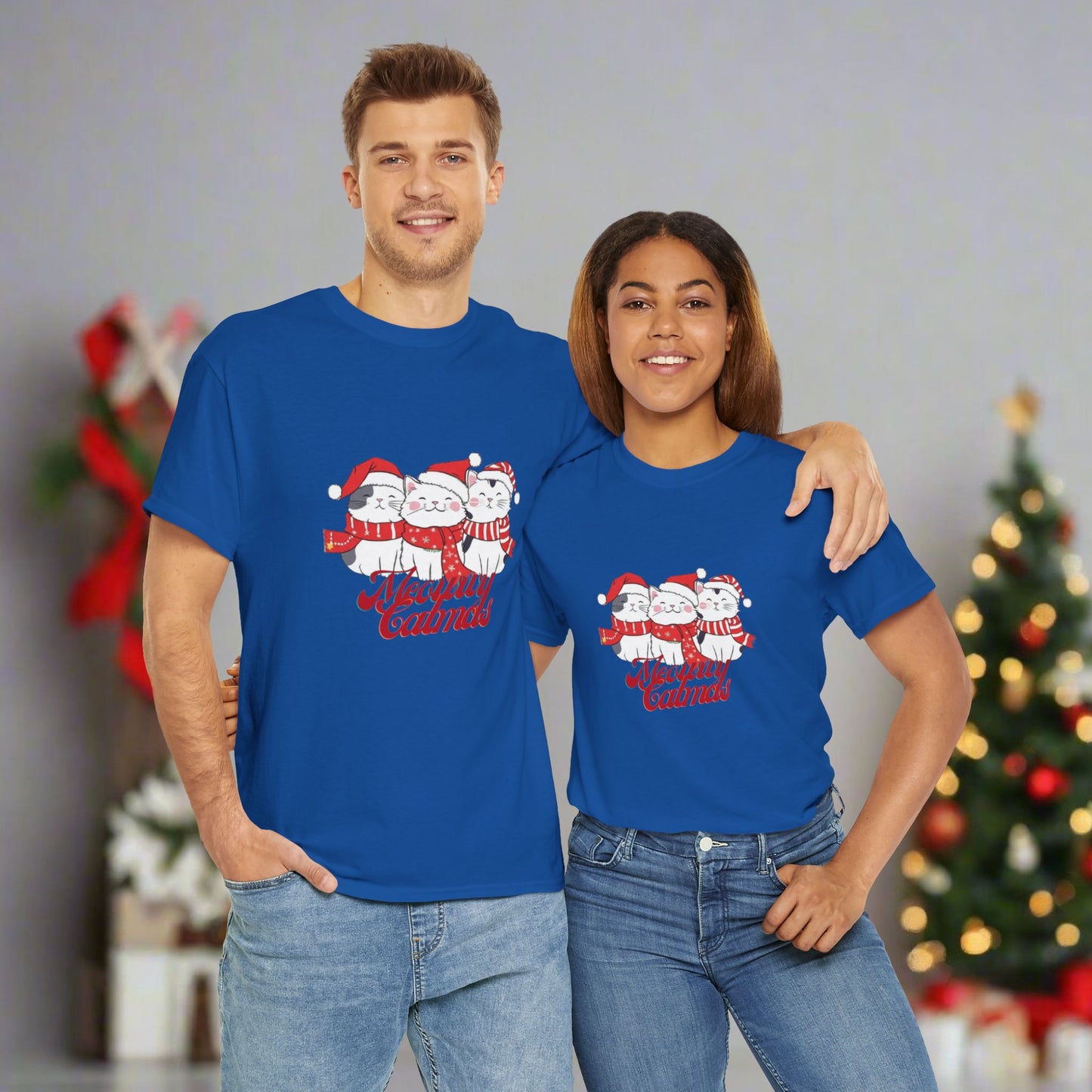 OMNI™ Meowwy Catmas Christmas Heavy Cotton Unisex T-Shirt