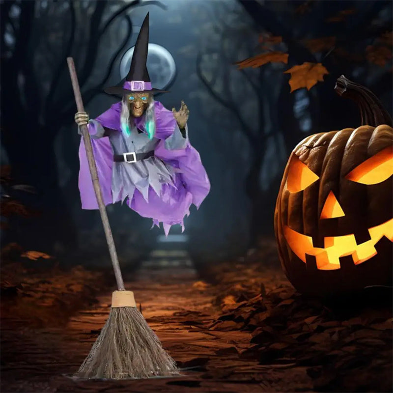 OMNI™ 6 ft Halloween Flying Witch Animatronic