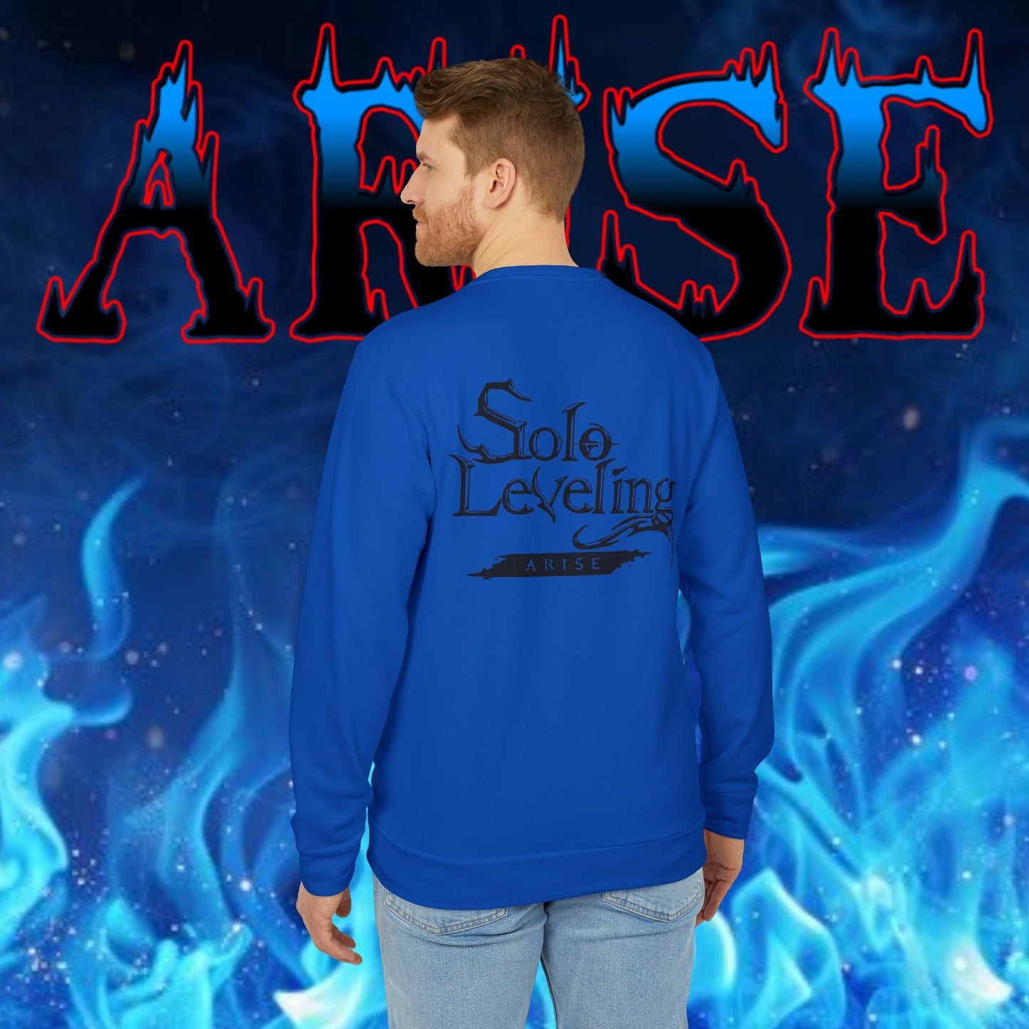 OMNI™ Solo Leveling Marshal Igris Adidas Unisex Fleece Crewneck Sweatshirt