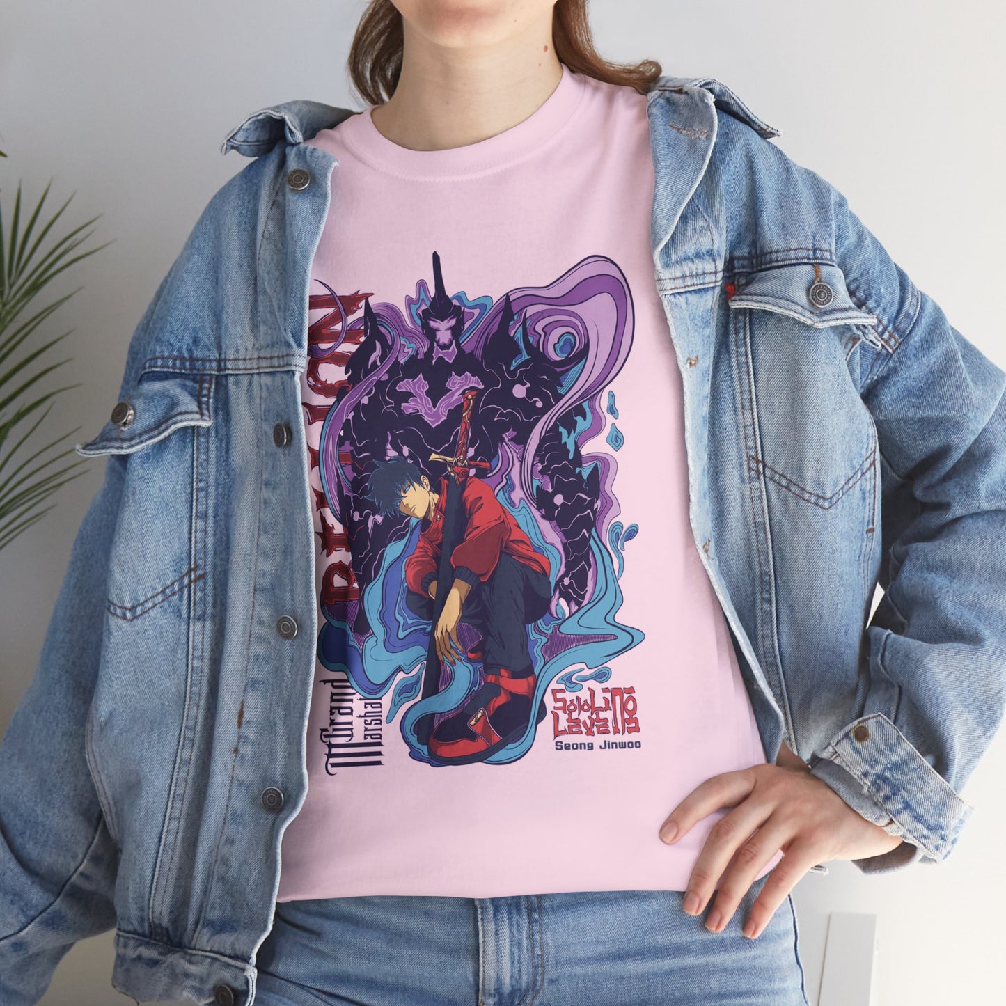 OMNI™ Solo Leveling Sung Drip-Woo Unisex Heavy Cotton T-Shirt