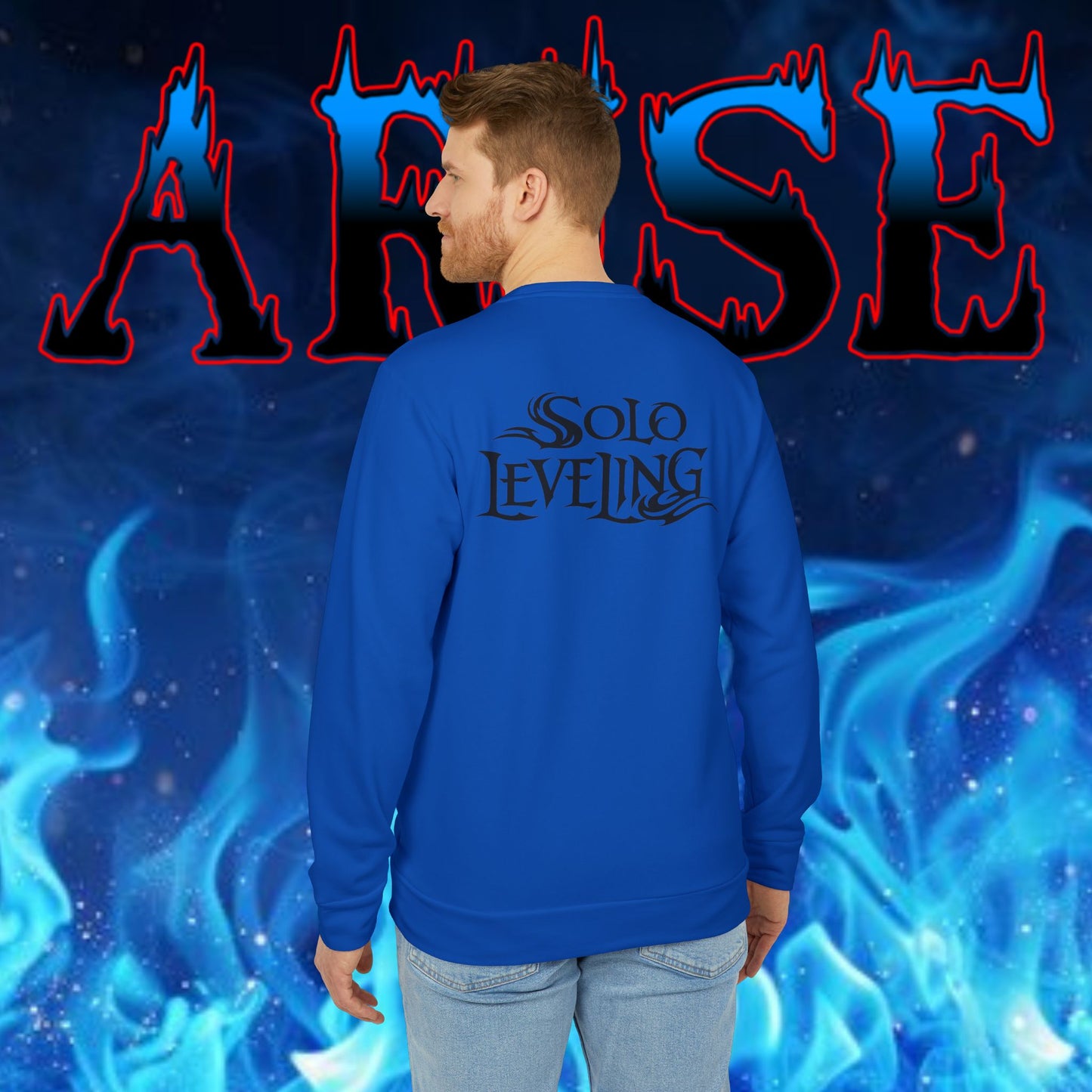 OMNI™ Solo Leveling Dual Dagger Adidas Unisex Fleece Crewneck Sweatshirt