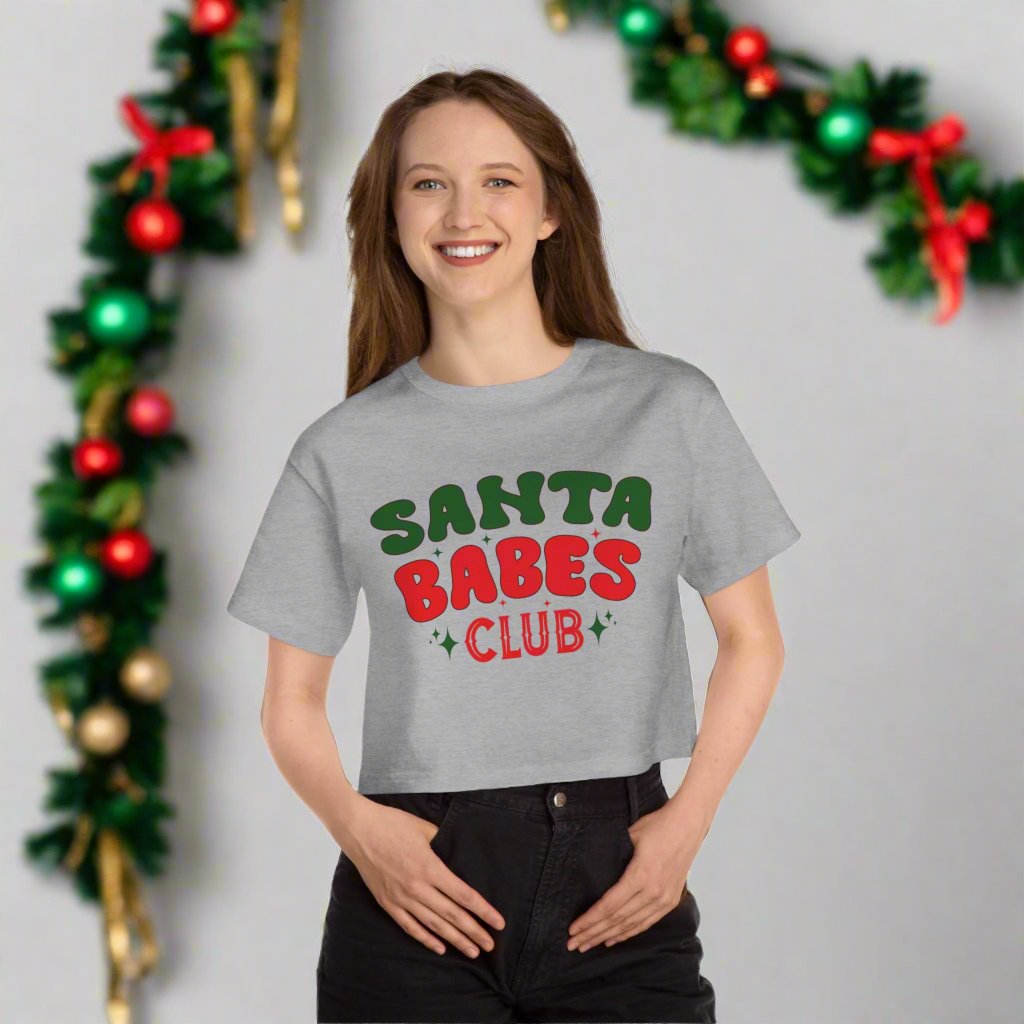 OMNI™ Santa Babes Club Champion Women's Heritage Cropped T-Shirt