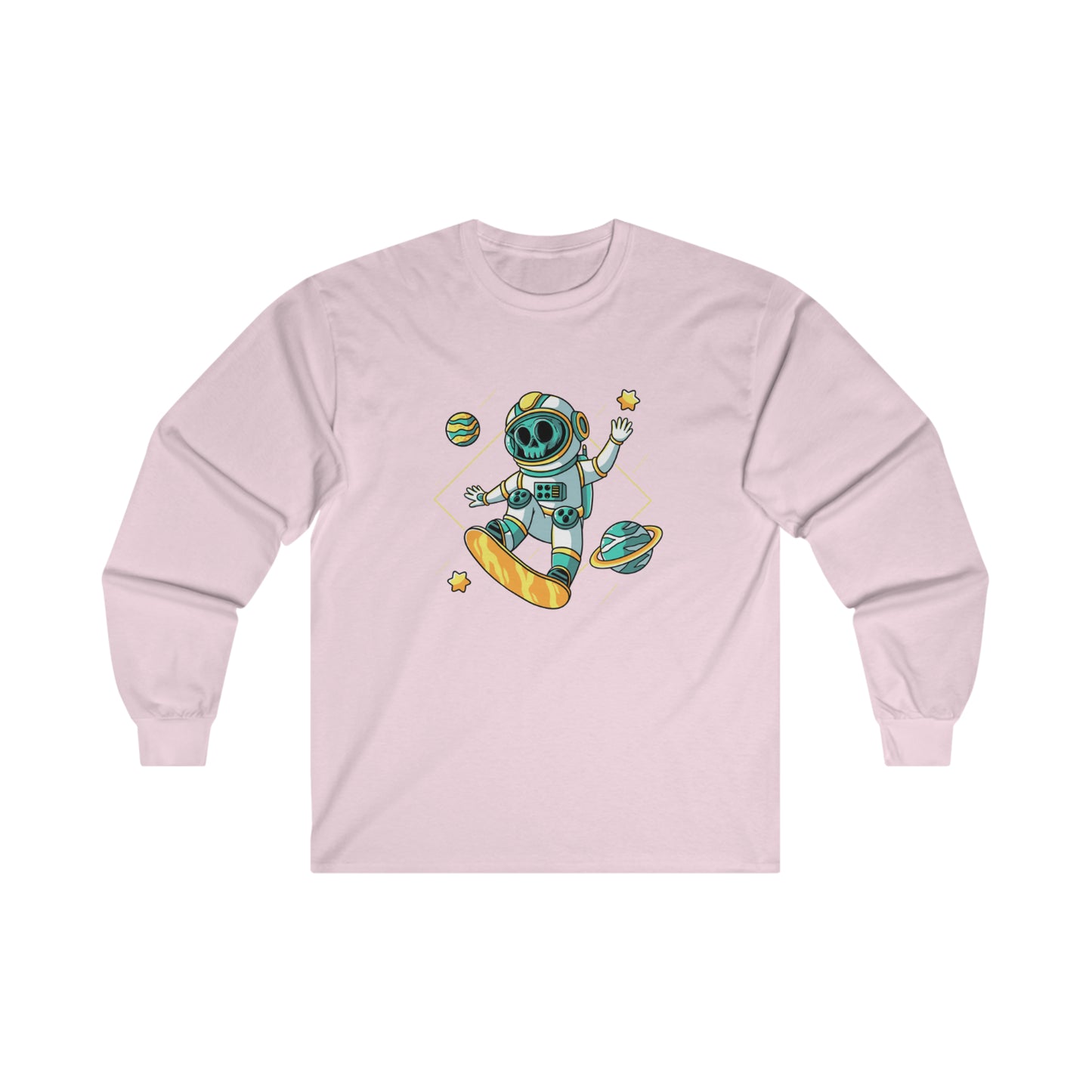OMNI™ Skeleton Astronaut Space Surfer Unisex Ultra Cotton Long Sleeve T-Shirt