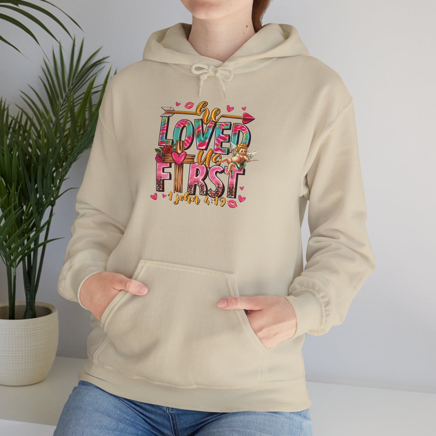 OMNI™ He Loved Us First Unisex Heavy Blend Hoodie