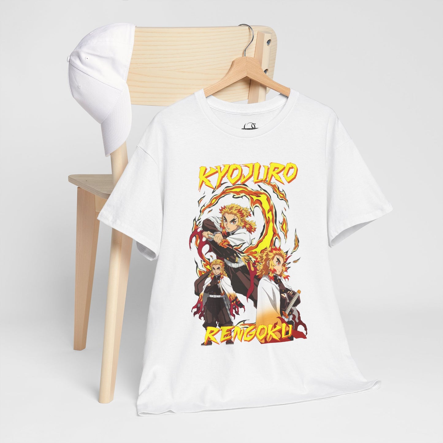OMNI™ Demon Slayer Flame Hashira Kyojuro Rengoku Unisex Heavy Cotton T-Shirt