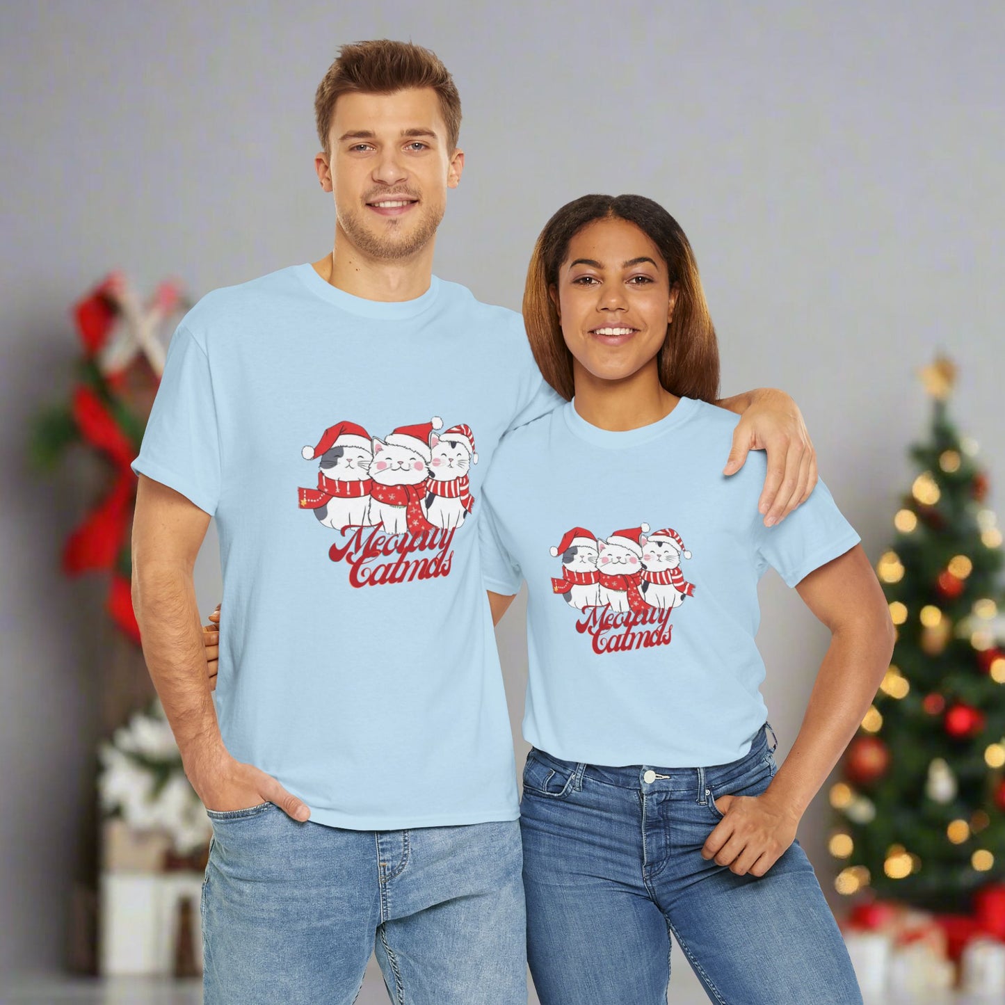 OMNI™ Meowwy Catmas Christmas Heavy Cotton Unisex T-Shirt
