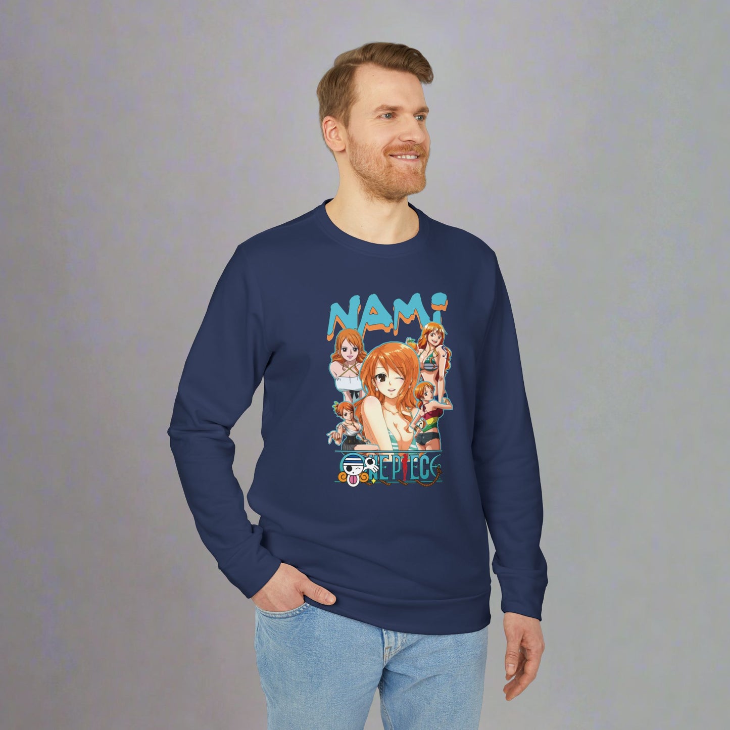 OMNI™ One Piece Cat Burglar Nami Adidas Unisex Fleece Crewneck Sweatshirt