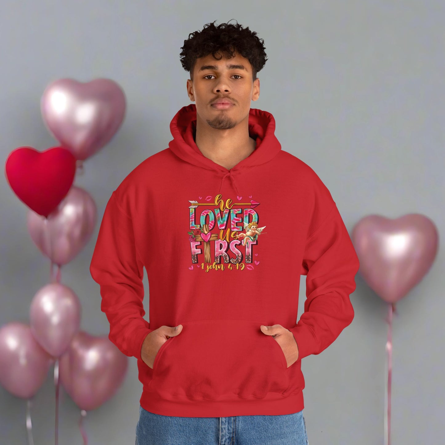 OMNI™ He Loved Us First Unisex Heavy Blend Hoodie