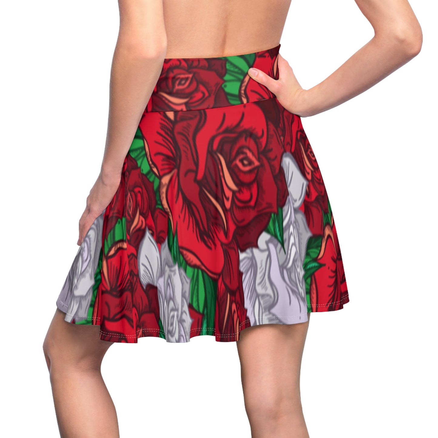 OMNI™ Roses Women's Skater Skirt (AOP)