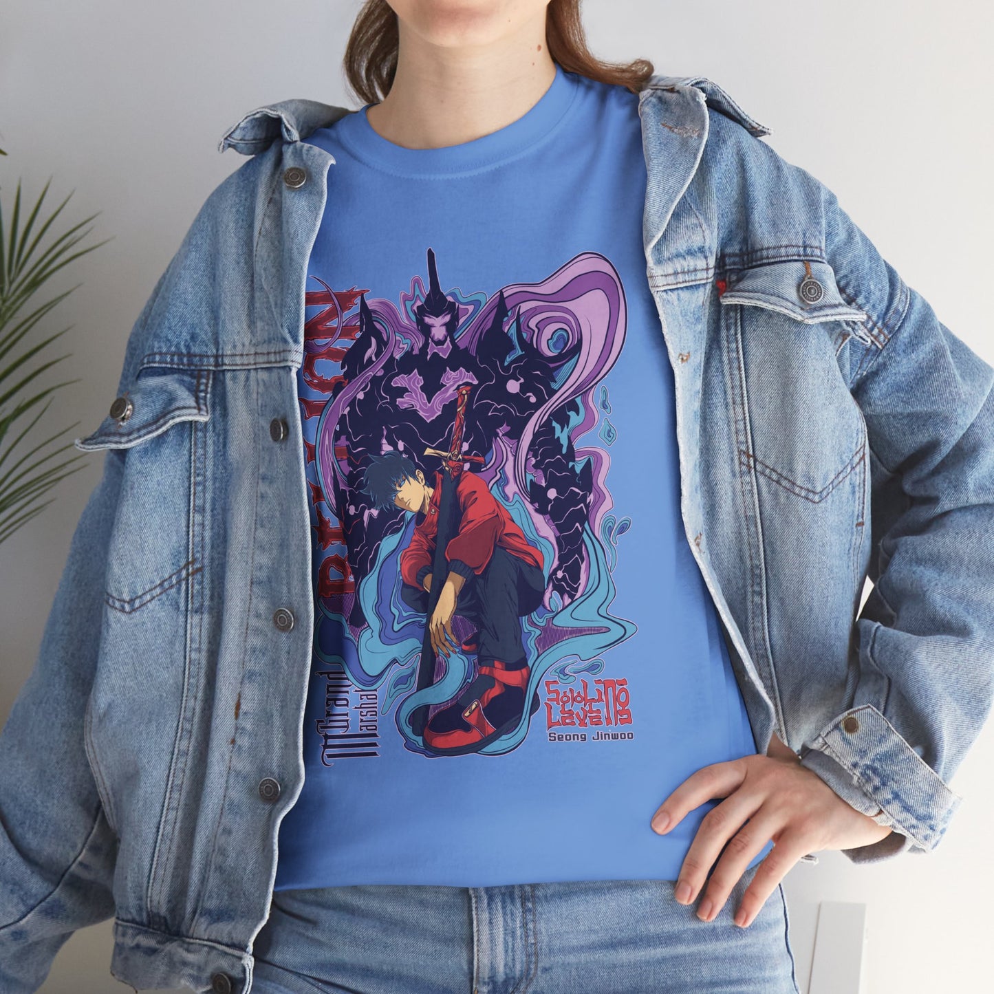 OMNI™ Solo Leveling Sung Drip-Woo Unisex Heavy Cotton T-Shirt