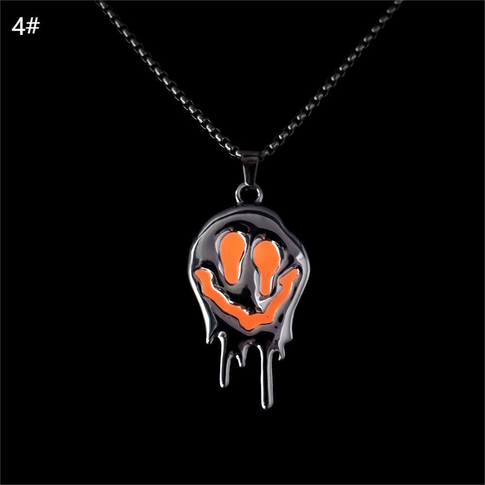 OMNI™ Zinc Alloy Halloween Glowing Ghost Grimace Necklace