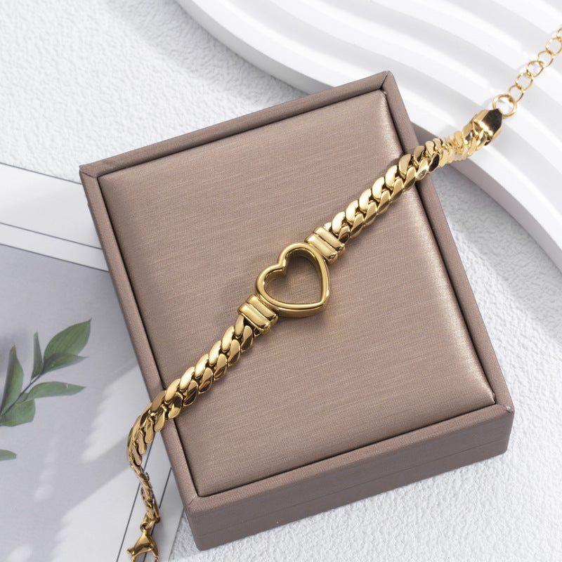 OMNI™ Simple Hollow Heart Titanium Steel Bracelet