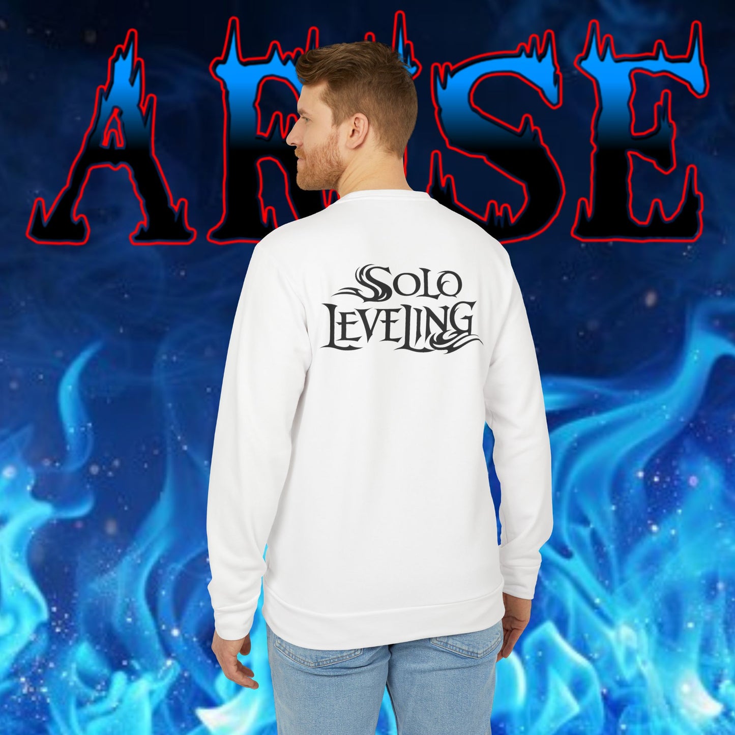 OMNI™ Solo Leveling Dual Dagger Adidas Unisex Fleece Crewneck Sweatshirt