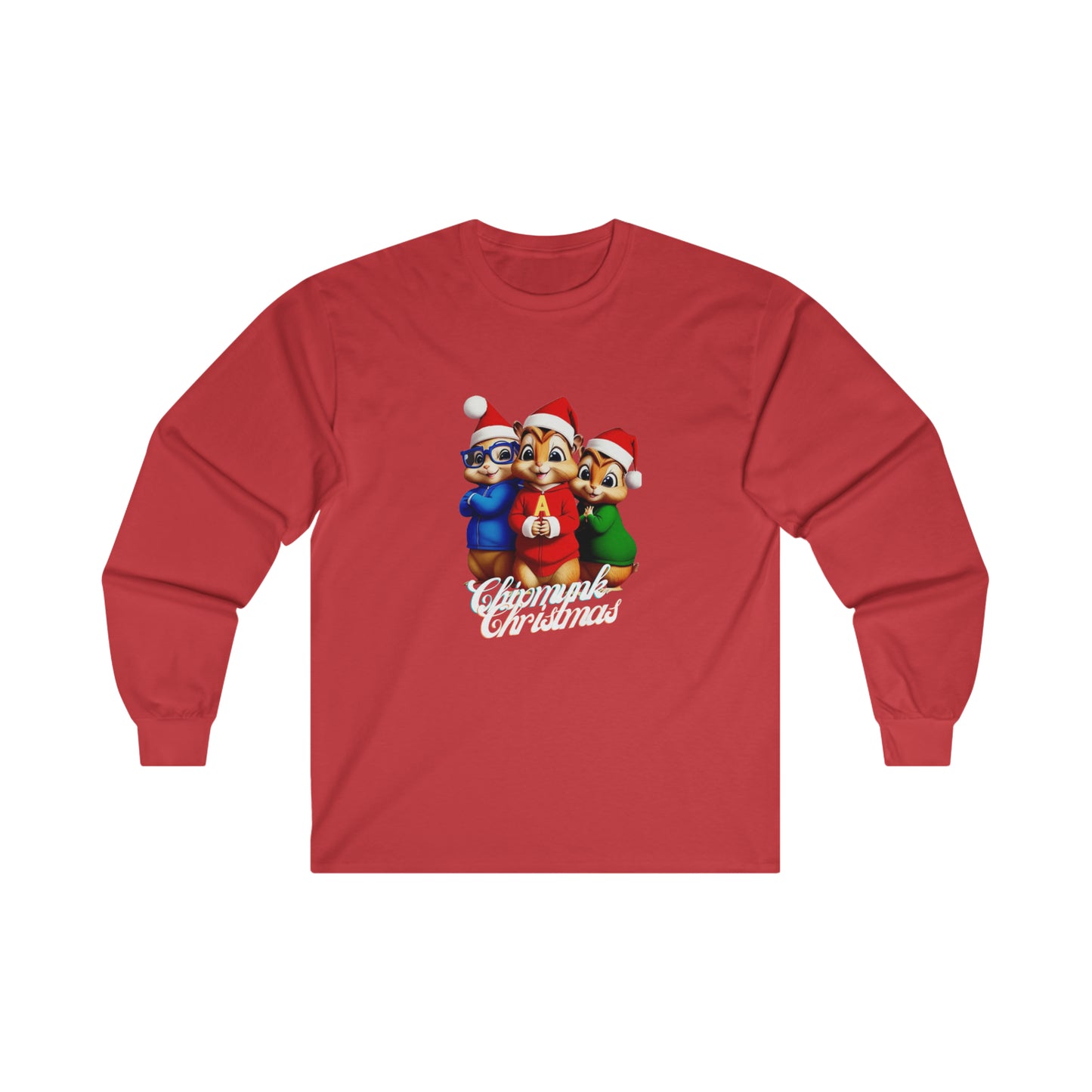 OMNI™ Chipmunk Christmas Ultra Cotton Long Sleeve T-Shirt