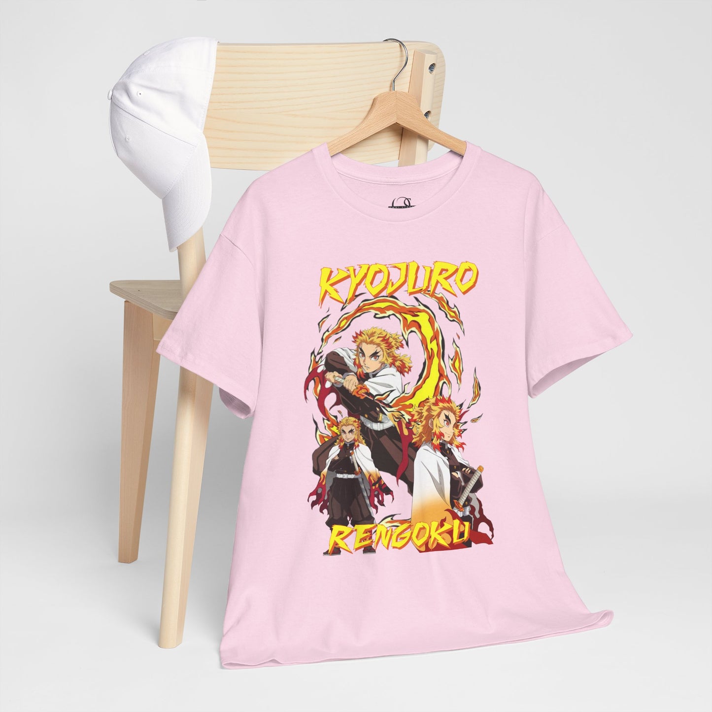 OMNI™ Demon Slayer Flame Hashira Kyojuro Rengoku Unisex Heavy Cotton T-Shirt