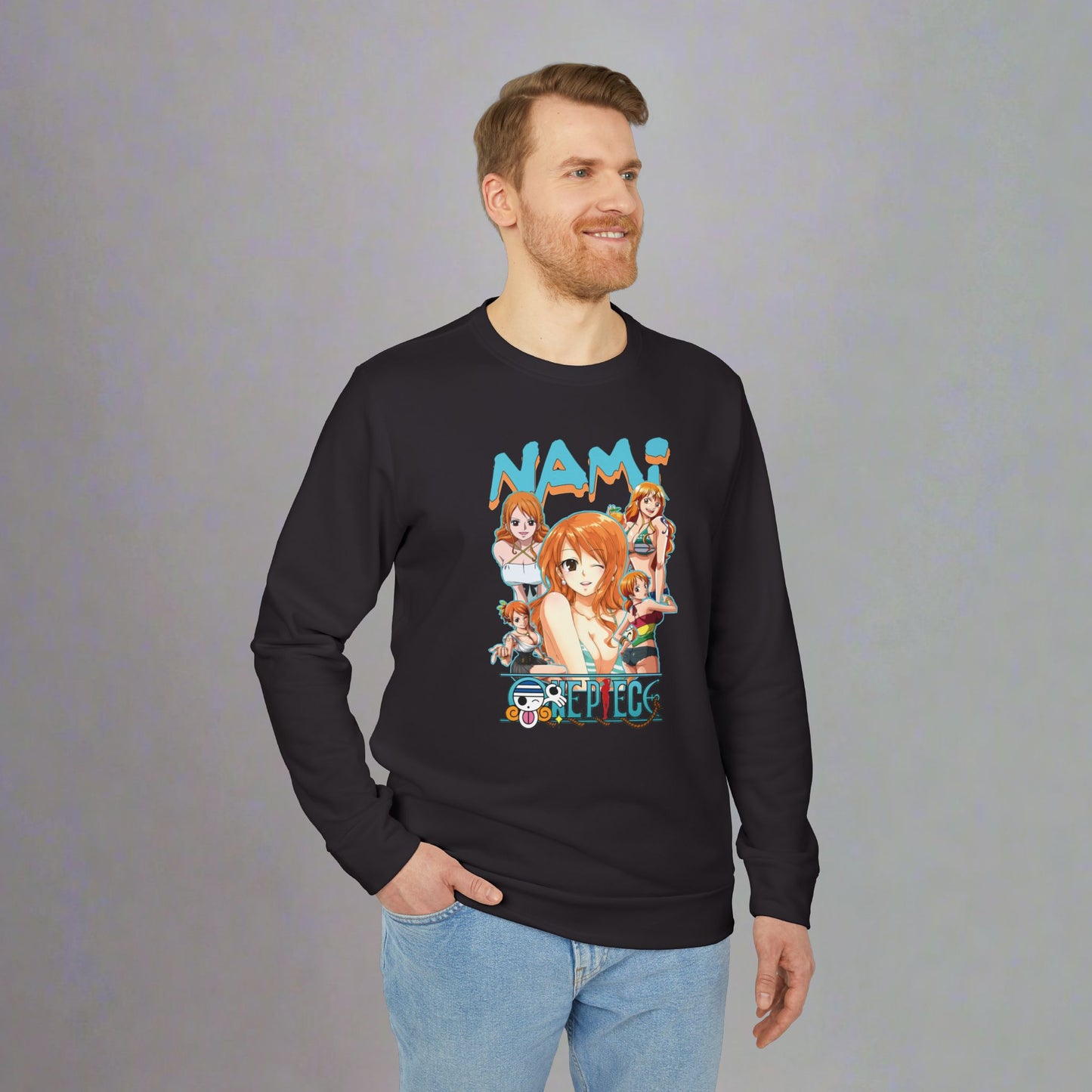 OMNI™ One Piece Cat Burglar Nami Adidas Unisex Fleece Crewneck Sweatshirt