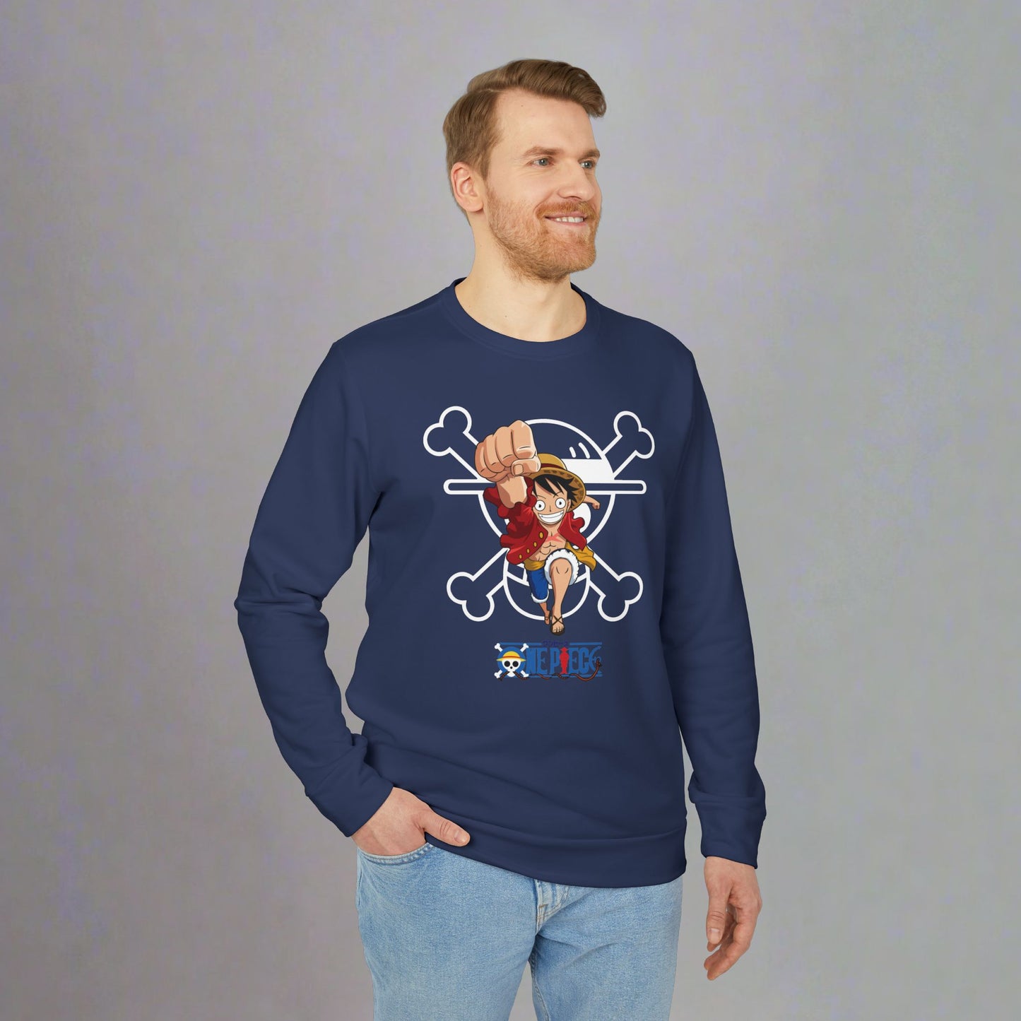 OMNI™ One Piece Straw Hat Monkey D. Luffy Adidas Unisex Fleece Crewneck Sweatshirt