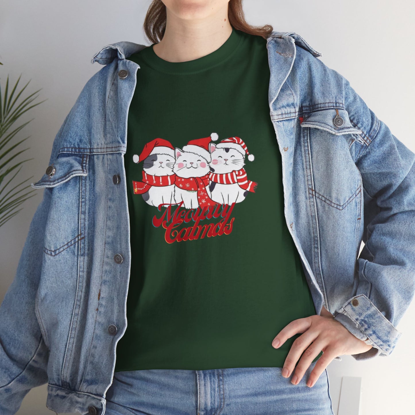 OMNI™ Meowwy Catmas Christmas Heavy Cotton Unisex T-Shirt