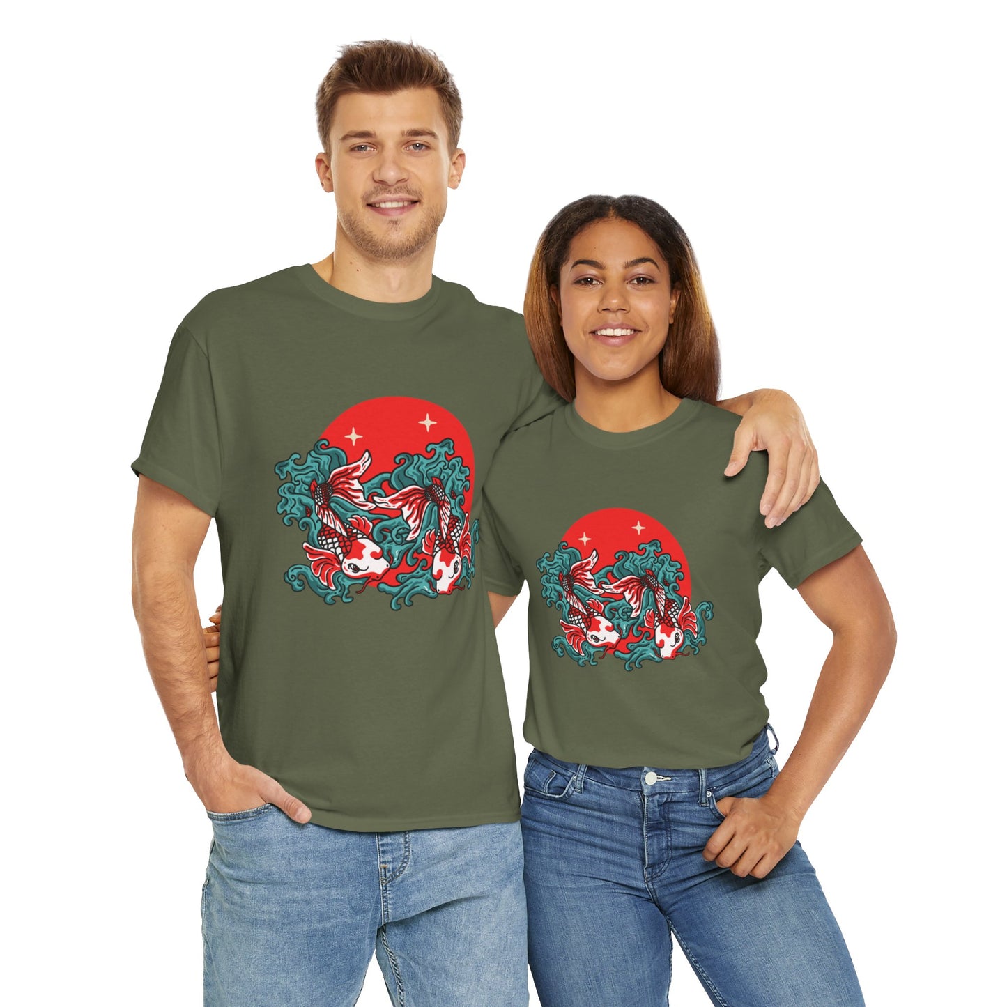 OMNI™ Japanese Koi Unisex Heavy Cotton T-Shirt