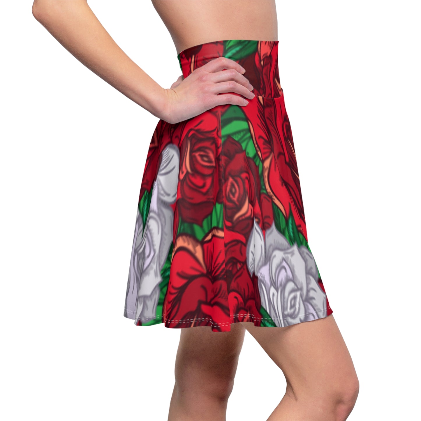 OMNI™ Roses Women's Skater Skirt (AOP)