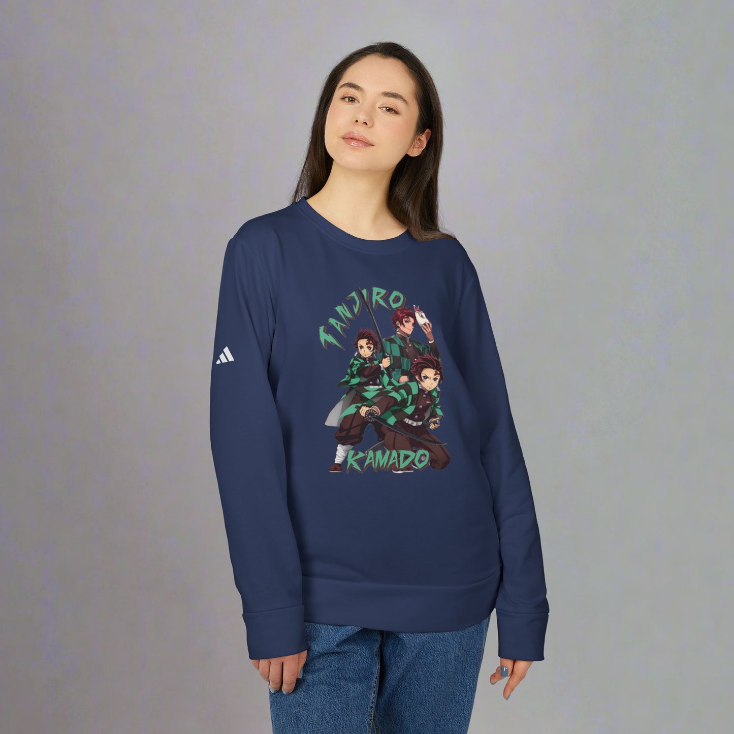 OMNI™ Demon Slayer Tanjiro Kamado Adidas Unisex Fleece Crewneck Sweatshirt