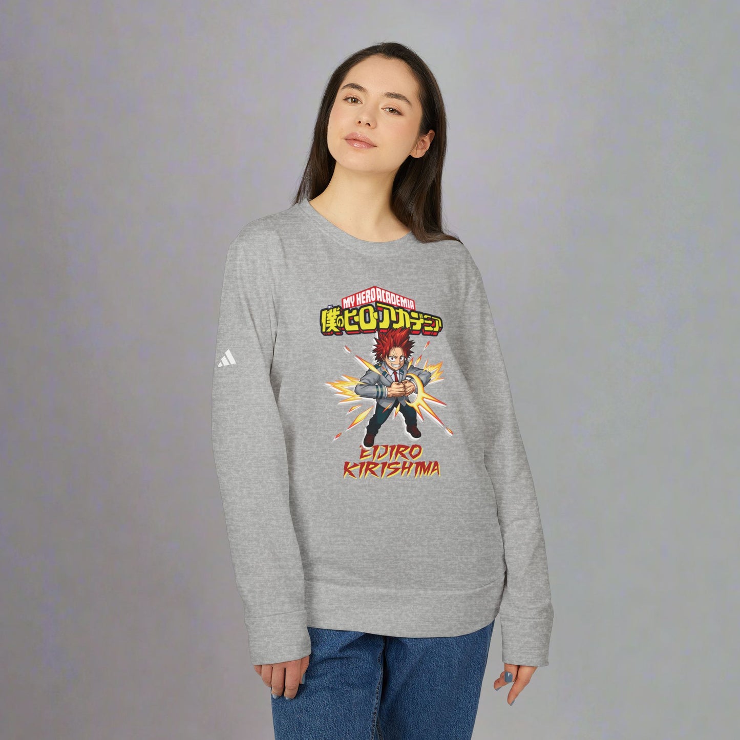 OMNI™ My Hero Academia Eijiro Kirishima Adidas Unisex Fleece Crewneck Sweatshirt