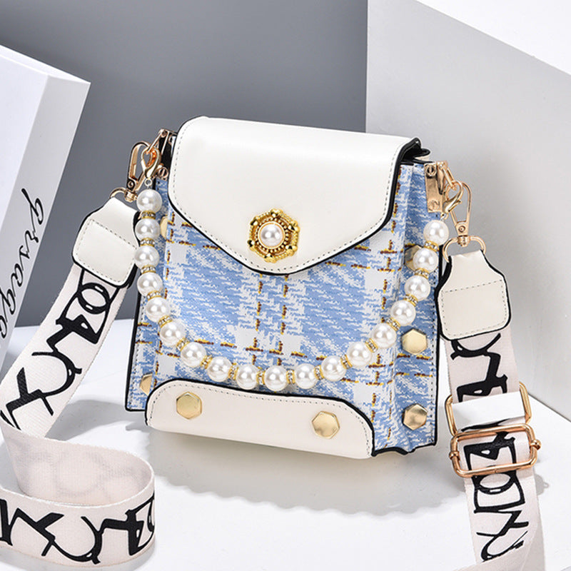OMNI™ Women's Cross-body Pearl Chain Handbag