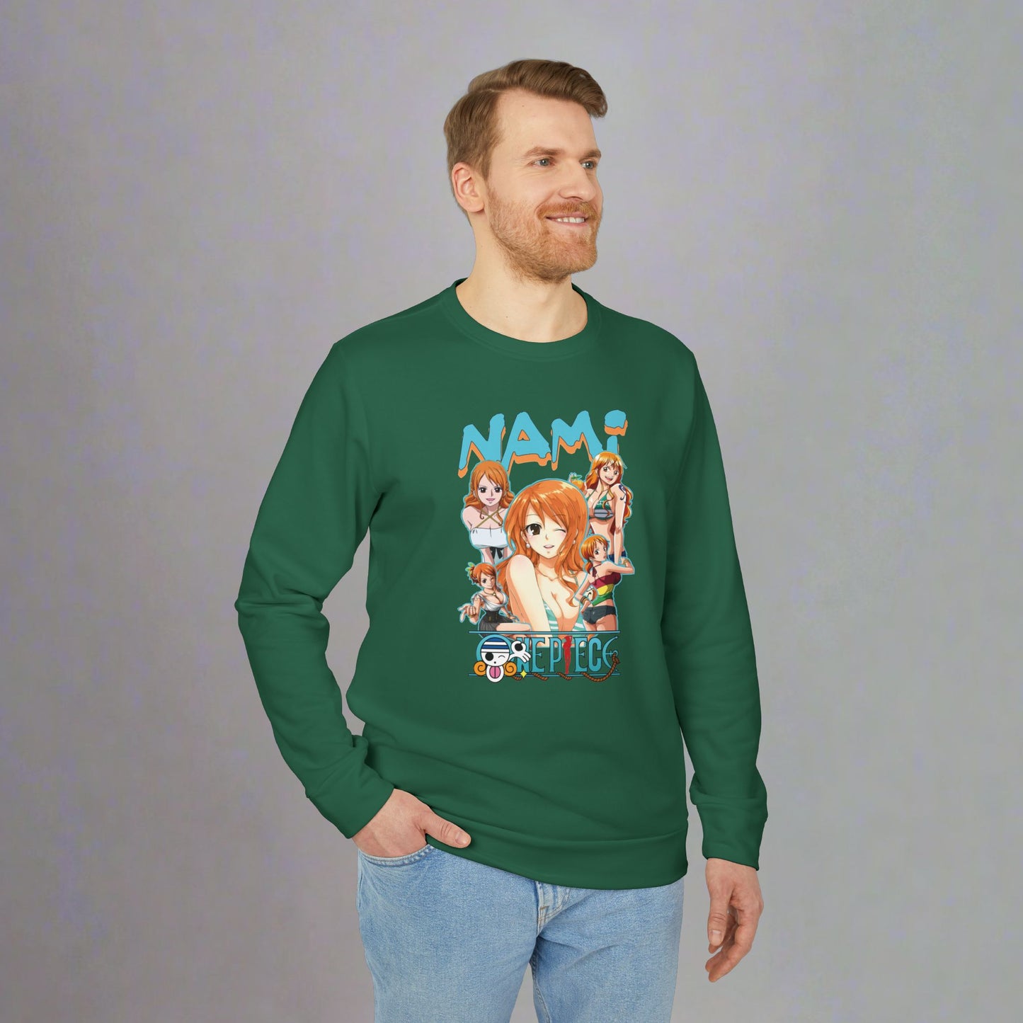 OMNI™ One Piece Cat Burglar Nami Adidas Unisex Fleece Crewneck Sweatshirt