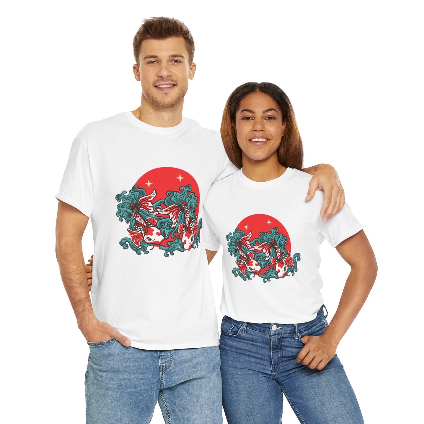OMNI™ Japanese Koi Unisex Heavy Cotton T-Shirt