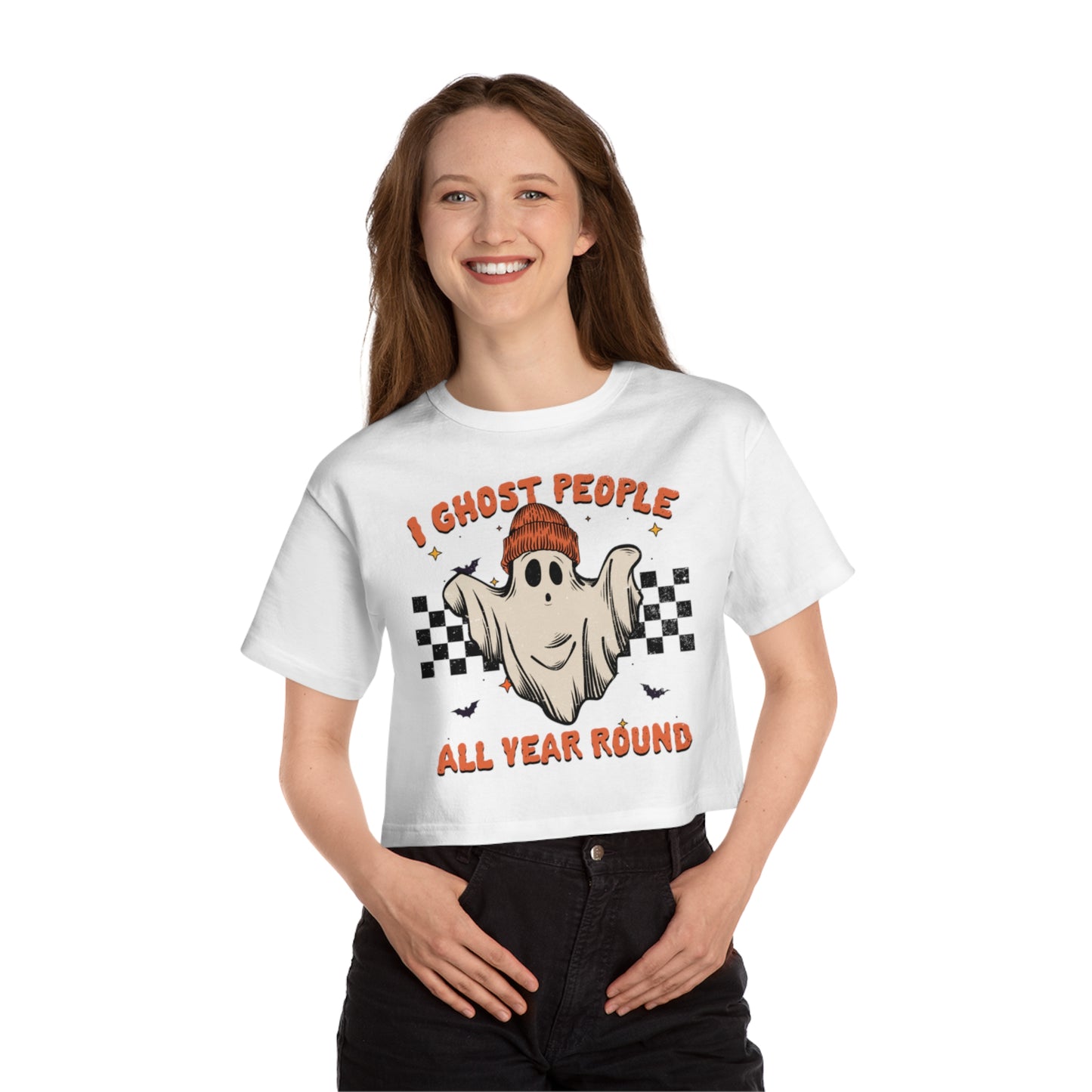 OMNI™ I Ghost People All Year Round Champion Women's Heritage Cropped T-Shirt