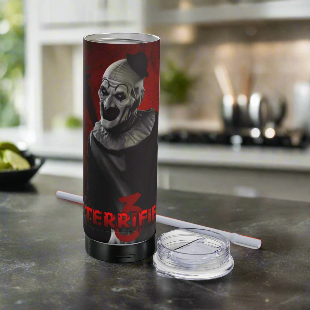 OMNI™ Art The Clown (Terrifuer III) Maars Maker 20oz Skinny Matte Tumbler