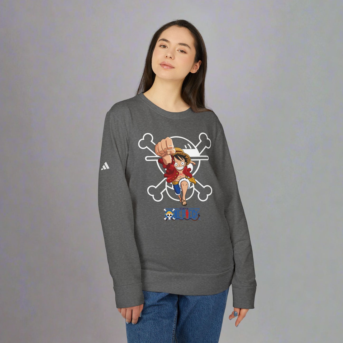OMNI™ One Piece Straw Hat Monkey D. Luffy Adidas Unisex Fleece Crewneck Sweatshirt