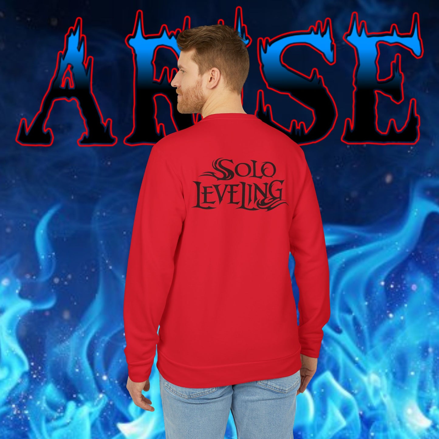 OMNI™ Solo Leveling Dual Dagger Adidas Unisex Fleece Crewneck Sweatshirt